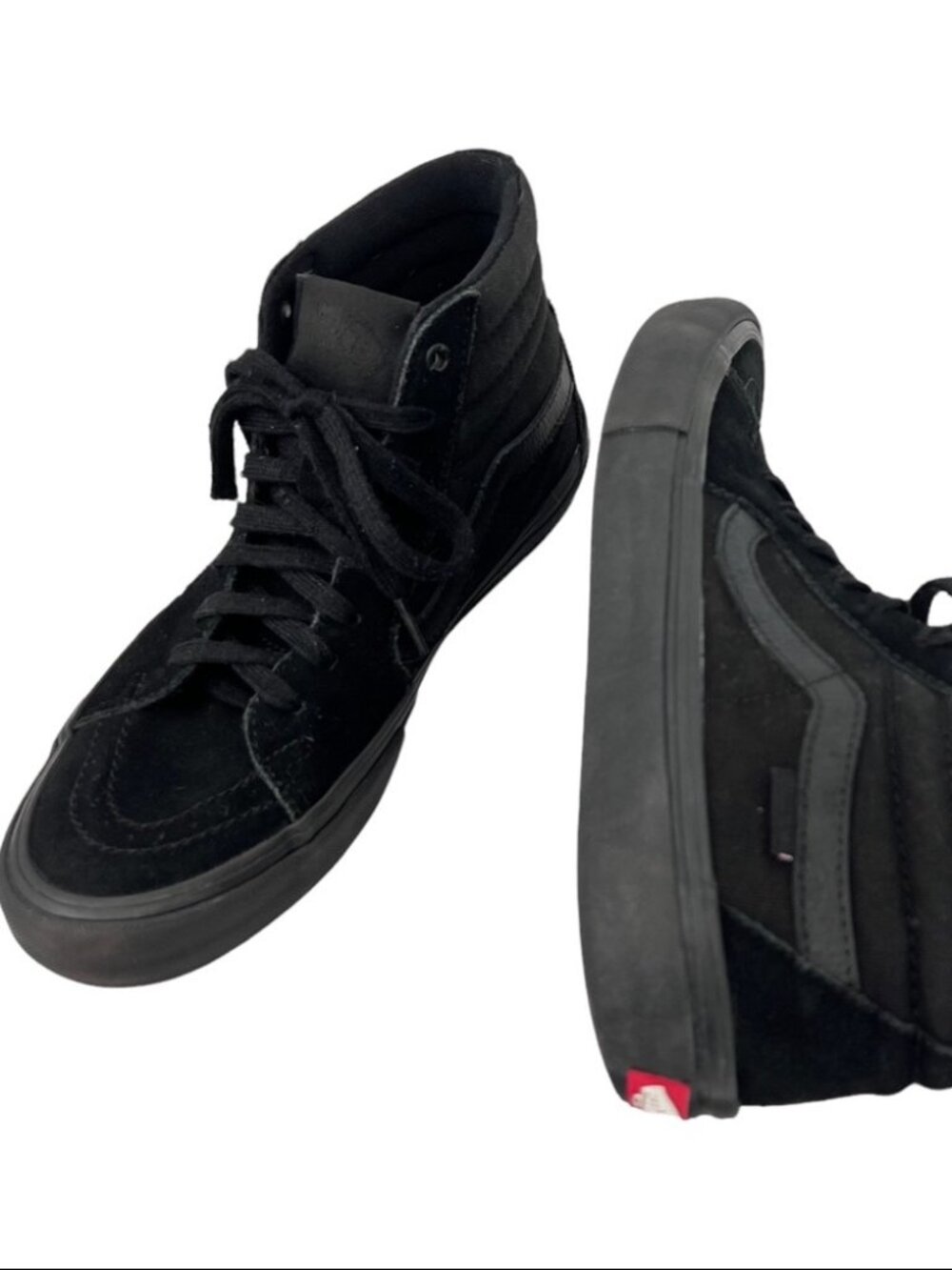 Vans Black Sk8-HI Pro Suede and Canvas Blackout Skate Shoes Men’s Size 8.5